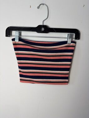 Better Be Navy, Pink & White Striped Ribbed Top
